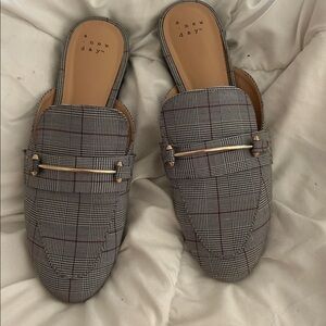 A New Day Checkered Slip-On Mules